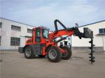 4WD Telescopic Wheel Loader With Earth Auger Extended Boom Forklift
