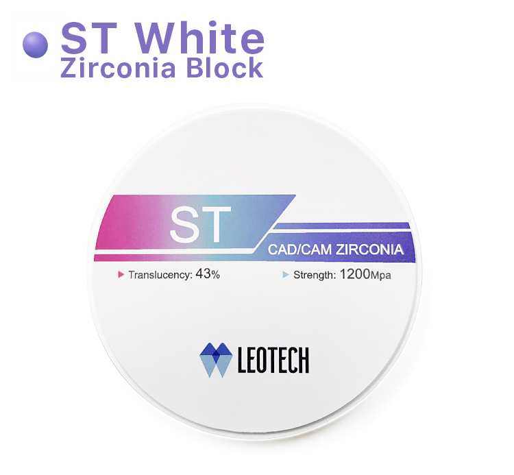 CE Manual Zirconia Blank Zirconia Cad Cam Blocks ST White