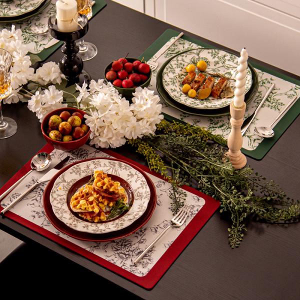 Buy cheap Couple Ceramic Dinnerware Set Perfect Valentine'S Present With Plant Pattern from wholesalers