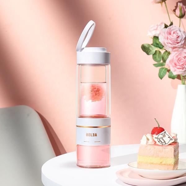 Buy cheap Leakproof Adults Borosil Glass Water Bottles Multifunctional Durable from wholesalers
