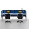Buy cheap Aluminium Frame Modern Call Center Cubicles Customized Dual Workstation Desk from wholesalers