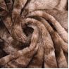 Buy cheap Brushed Pv Velvet Fake Fur Blanket For Children / Adults Allergy Free Brown Color from wholesalers