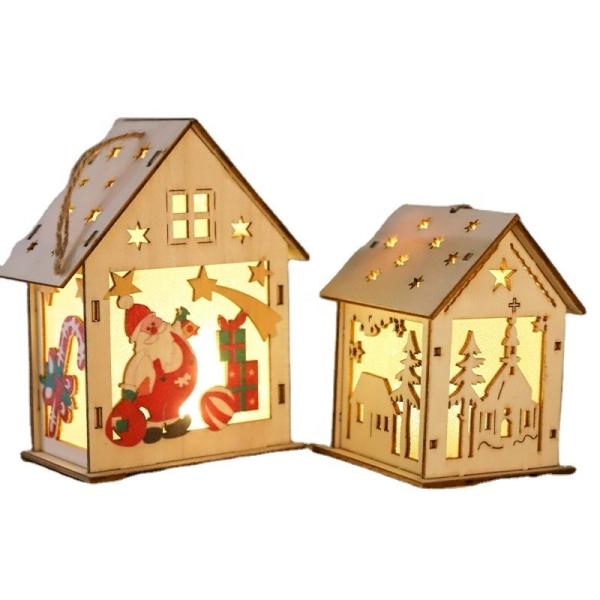 Buy cheap Wooden Christmas Snow House Decorations Christmas Tree Holiday Decorations from wholesalers