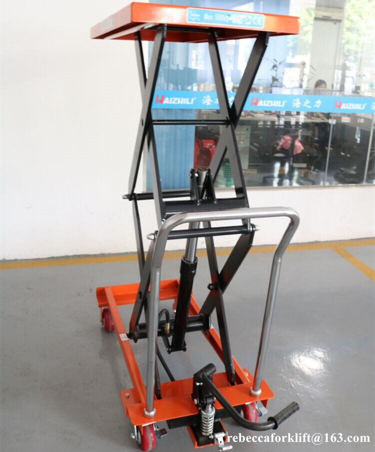 Mini Manual Lift Table , 1.5 Ton 1700MM Hand Scissor Lift Table Long Service Life