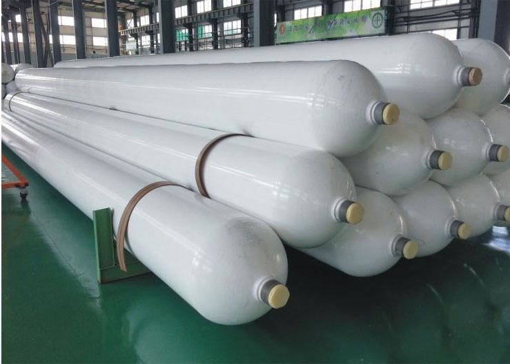 715mm CNG Gas Cylinder Pressure Vessel , Compressed Natural Gas Containers