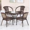 Buy cheap Outdoor Garden Balcony Stackable Armchair and Wicker Dining Table Set for Leisure from wholesalers
