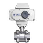 15 Degree V Port Regulation Electric Actuated Ball Valve Straight Through Type