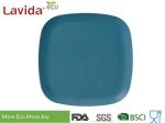 Bright Color Durable Bamboo Square Plates BPA / Phthalate Free 10" 25cm For