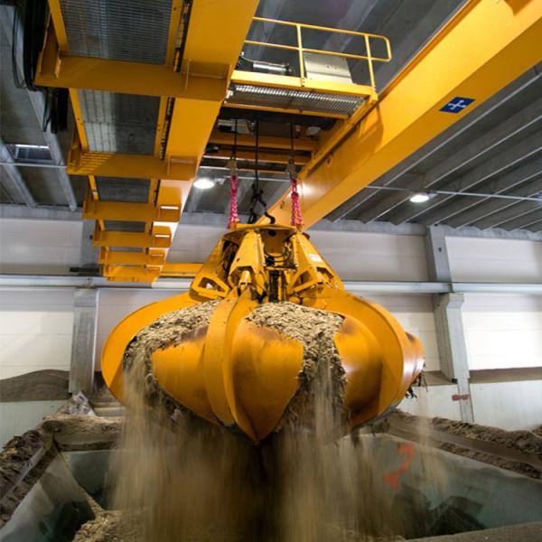 Buy cheap Double Girder Overhead Crane With Hydraulic Grapple Grab Bucket from wholesalers