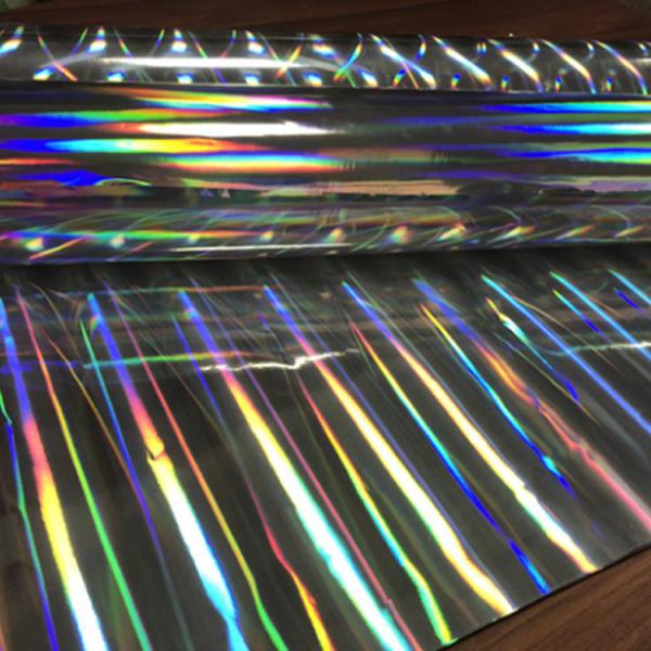 Buy cheap Multiple Extrusion Laser Embossed PET Rainbow Holographic Film For Decoration from wholesalers