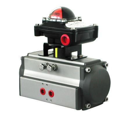 Buy cheap Double action actuator pneumatic rotary cylinder with honeywell limit switch box from wholesalers