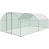 Buy cheap Round Roof Design Metal Chicken Run Coop Cage Animal Poultry House Hutch Backyard Outdoor Walk in CHicken cage from wholesalers