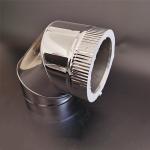 Double Wall Universal Stove Chimney Pipe 90 Degree Bend With Spigot Lock