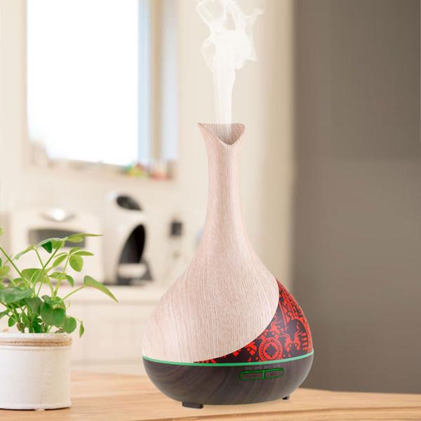 Buy cheap Ultrasonic Smart WiFi Essential Oil Diffuser With Dark Wood Grain Base from wholesalers