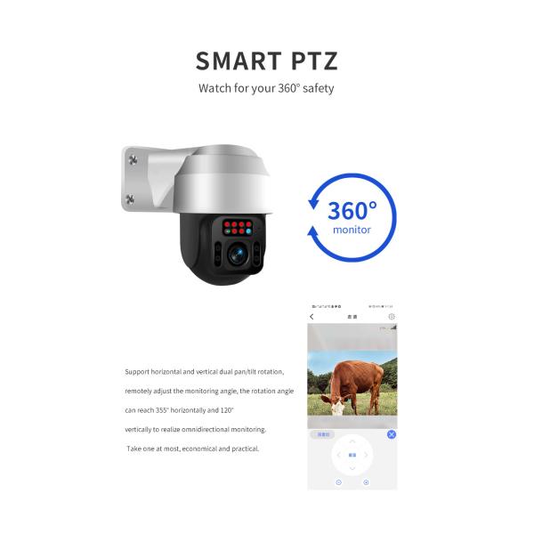 Glomarket Tuya Low Power 4g Solar Camera Wireless Waterproof Ptz Outdoor Night Vision Two Way Voice Security Camera