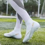 YEFDG High Tops Soccer Cleats Football Spike Shoes Anti Slip Wear Resist