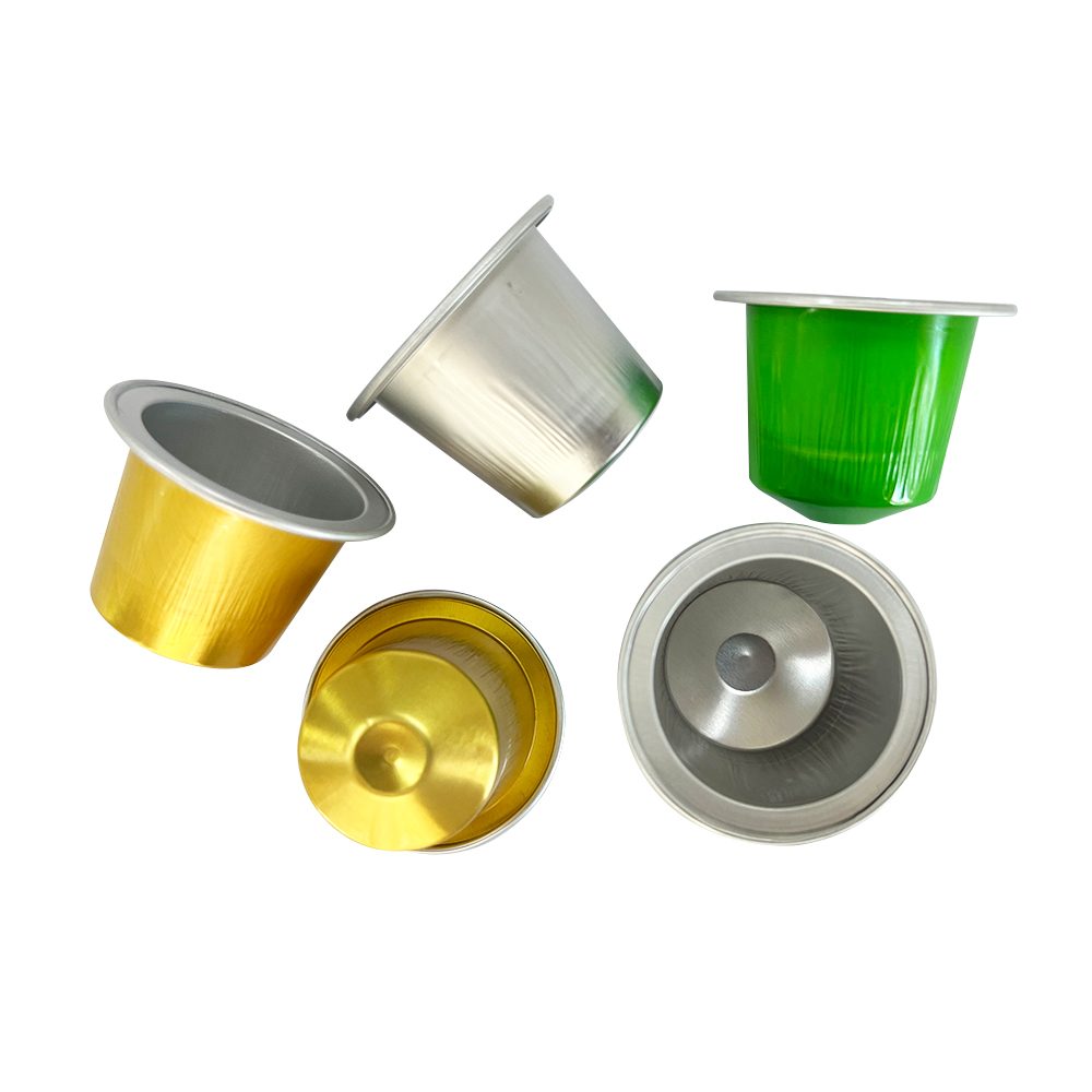 Container for Disposable Oem Color Aluminum Foil Coffee Capsules Eco-Friendly Choice