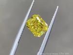 18K White Gold Lab Created Diamonds Engagement Ring 1.05ct Fancy Vivid Yellow