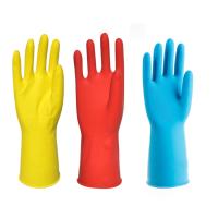 Buy cheap L50g Dip Flocklined Rubber Gloves For Washing Dishes product