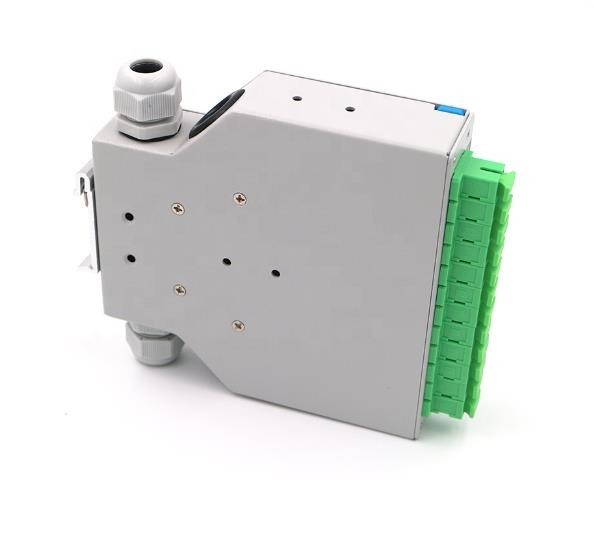 DIN Rail Fiber Optic Cable Patch Panel 12 SCAPC Adapter Terminal Connection Box