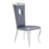 Buy cheap Aesthetic Hole PU Leather Dining Chair With Stainless Steel Frame from wholesalers