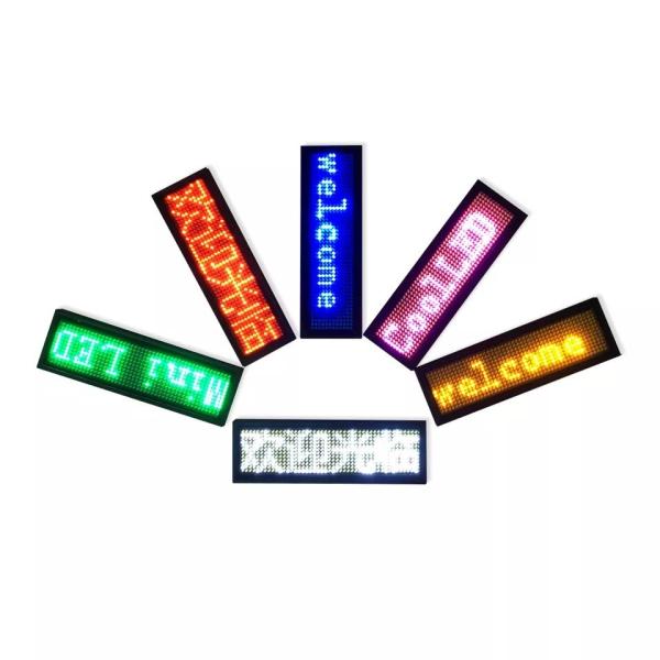 Buy cheap 5V 0.5A LED Name Badge Display With Bluetooth Control 7-10 Hours from wholesalers