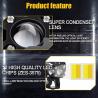 Buy cheap 60W Motorcycle Driving Light Amber White Motorcycle Projector Light For Night Driving from wholesalers