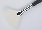 Small Fan Luxury Makeup Brushes Pure Nature White XGF Goat Hair , Nature Ebony