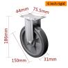 Buy cheap EDL Medium Duty Zinc Coating 6inch 130kg Plate TPU Caster by Rigid, Swivel and Brake type 5716P-77 from wholesalers