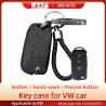 Buy cheap Black Hand Sewing Full Grain Leather Car Key Case For Volkswagen from wholesalers
