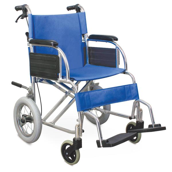 Buy cheap Blue Aluminum Manual Wheelchair Self Propelled Fixed Armrest 84*28*76cm from wholesalers