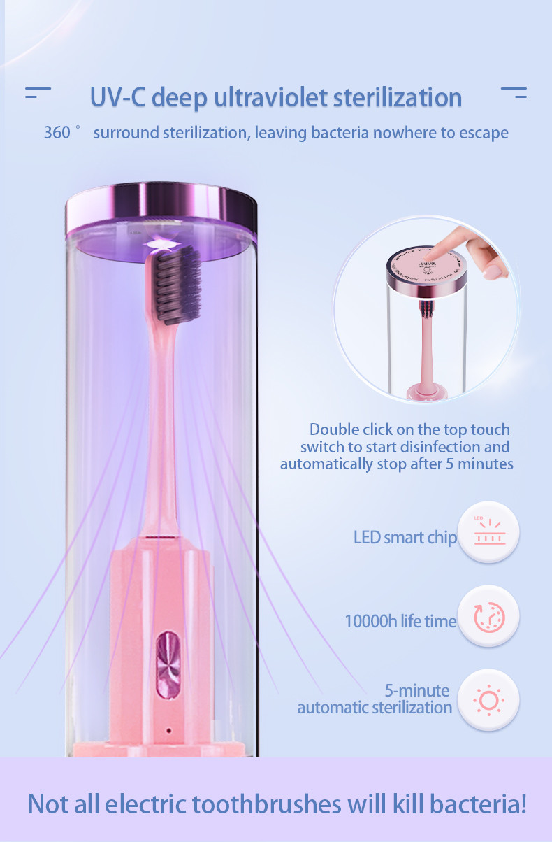 Hot selling waterproof electric toothbrush with UV Sterilization toothbrush with Fully Automatic Sonic DuPont Soft Brist