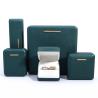 Buy cheap Hanhong Green PU Leather Velvet Jewelry Box for Customized Logo and Luxury Packaging from wholesalers