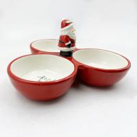 Buy cheap Home Ceramic Tri-Part Serving Bowl Christmas Winter Holiday House Decoration product