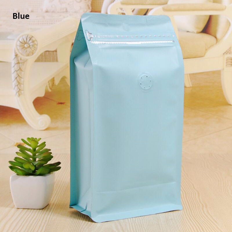 1 Pound Coffee Bag with One-Way Degassing Valve, Stand Up Zipper Coffee Bags With Flat Bottom