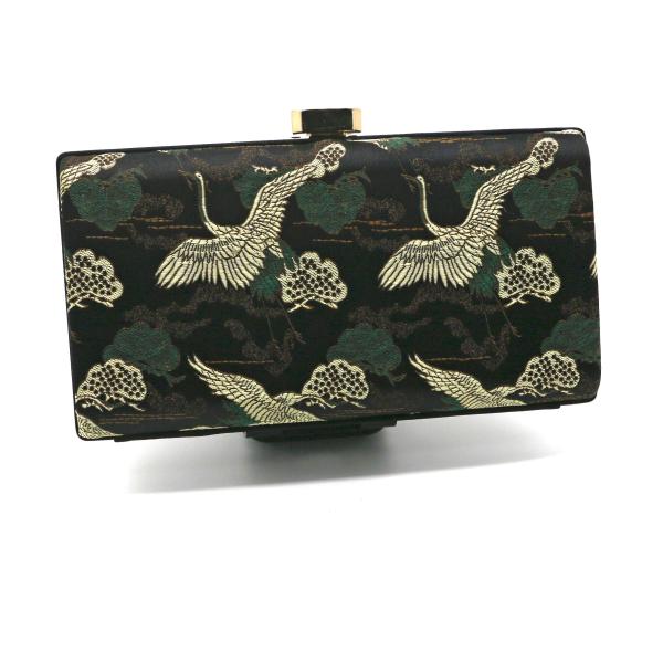 Buy cheap Embroidered Fabric Evening Clutch Handbag Crane Pattern For Women ODM from wholesalers