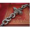 Buy cheap Men's Vintage Silver Plated 316l Titanium Stainless Steel Chain Cross Bracelet (JCE147) from wholesalers