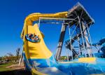 Water Park Equipment Fiberglass Water Slide 9-18M Platform Height With Swimming