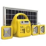 Multifunctional Portable Powerbank Charger Radio Rechargeable Solar Lighting Kit