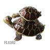 Buy cheap Lovely turtle metal alloy pewter jeweled enameled trinket box from wholesalers