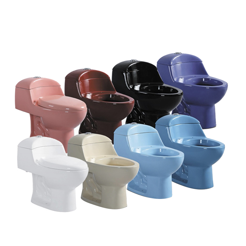 Egg Shape Bathroom Sanitary Ware S Trap One Piece Black Bathroom Toilet