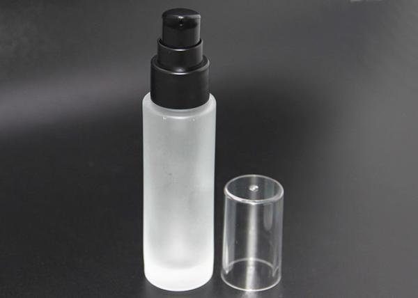 Buy cheap 20ml 30ml Clear Frosted Cosmetic Glass Bottle Lotion Oil Foundation With Pump from wholesalers