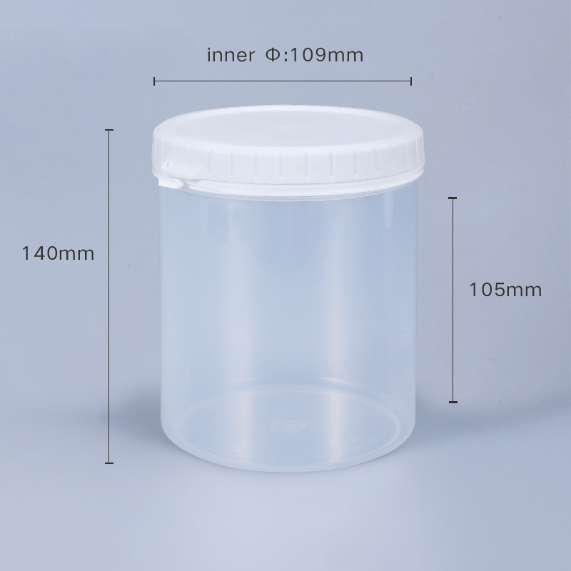 HDPE PP Empty Cookie Plastic Jar container Canister Food Storage Wide Mouth 500ml