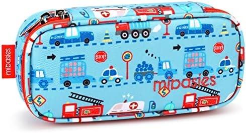 mibasies Kids Pencil Case for Girls and Boys Soft Rainbow Pen Box Pouch (Rainbow