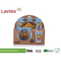 Buy cheap Biodegradable Children's Bamboo Dinnerware Colorful Cartoon Giraffe Animals product