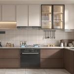 Antique Style Wood Grain Complete Solid Wood Kitchen Cabinet Sets Kitchen