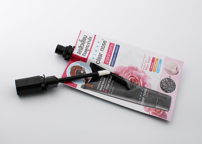 Cosmetic Paste Small Liquid Spout Bags With Lash Curler Brush Gravure Printing