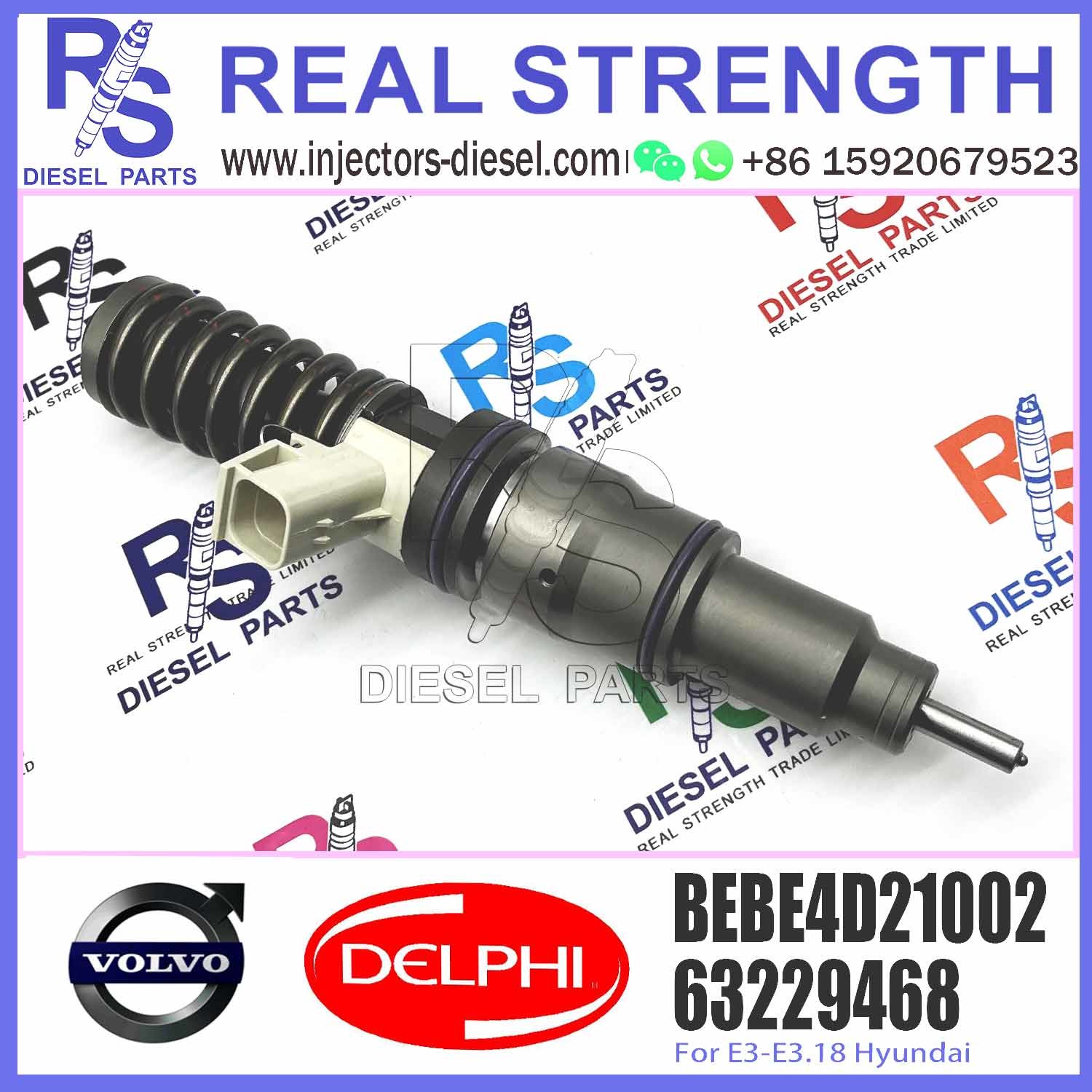63229468 33800-84840 BEBE4D21002 Diesel Fuel Injector For HYUNDAI L engine