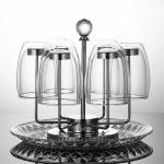 Silver 360 Degree Rotation 304SS Cup Holder Stand