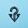 Buy cheap Plastic Sock Hook Stocking Hanger , V Shape Black Plastic Hooks from wholesalers